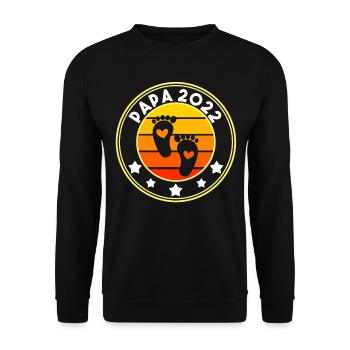 Werdender Papa 2022 - Unisex Pullover - Schwarz - Vorne - Alina (178cm) & Michal (187cm)