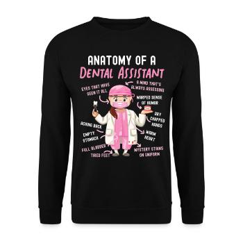 Assistant dentaire Anatomie Anatomie - Sweat-shirt Unisexe - noir - Devant - Alina (178cm) & Michal (187cm)