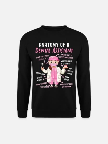 Dental Assistant Anatomy Anatomy - Unisex Pullover - Schwarz