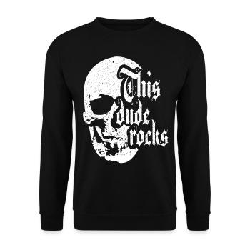 Rock Metal Punk Skull Rocker Musique - Sweat-shirt Unisexe - noir - Devant - Alina (178cm) & Michal (187cm)