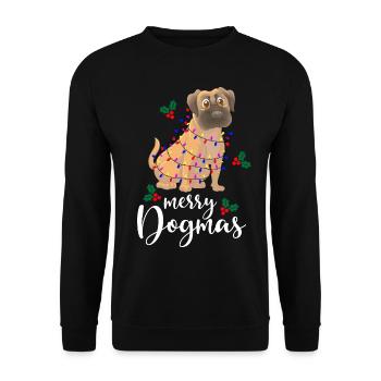 Merry Dog - Unisex Sweatshirt - black - Front - Alina (178cm) & Michal (187cm)