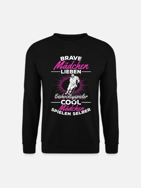 Eishockeyspieler Girls Coole Eishockey Mädchen - Unisex Pullover - Schwarz