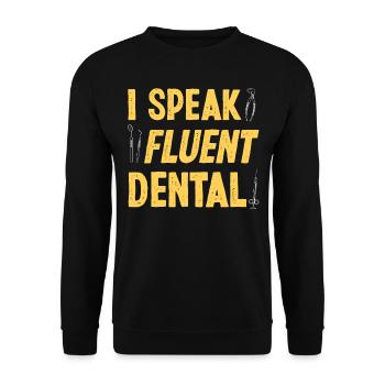Dentist Dental Assistant Hygienist - Unisex Pullover - Schwarz - Vorne - Alina (178cm) & Michal (187cm)