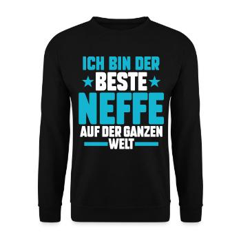 Bester Neffe der Welt - Unisex Pullover - Schwarz - Vorne - Alina (178cm) & Michal (187cm)