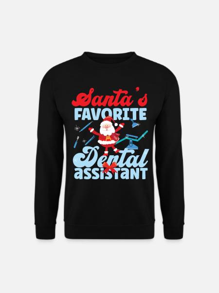 Dental Assistant Christmas Santa - Unisex Sweatshirt - black