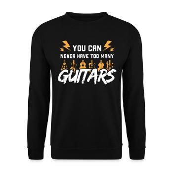Vous ne pouvez jamais avoir trop de guitares - Sweat-shirt Unisexe - noir - Devant - Alina (178cm) & Michal (187cm)