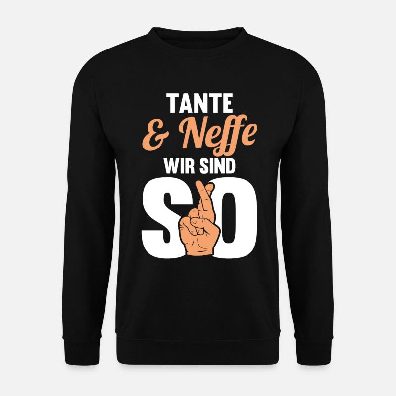 Tante und Neffe - Unisex Pullover - Schwarz