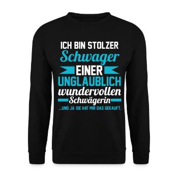 Schwager - Unisex Pullover - Schwarz - Vorne - Alina (178cm) & Michal (187cm)