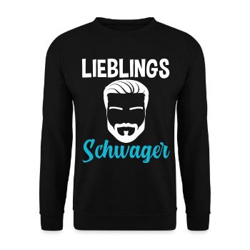 Lieblings Schwager - Unisex Pullover - Schwarz - Vorne - Alina (178cm) & Michal (187cm)