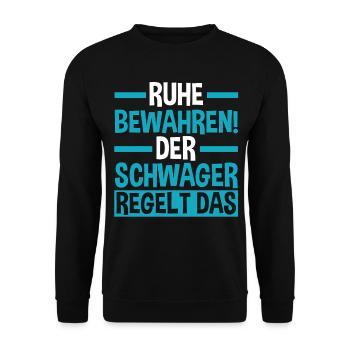 Schwager - Unisex Pullover - Schwarz - Vorne - Alina (178cm) & Michal (187cm)