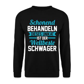 Schwager - Unisex Pullover - Schwarz - Vorne - Alina (178cm) & Michal (187cm)