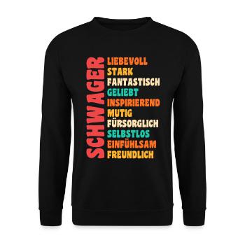Schwager - Unisex Pullover - Schwarz - Vorne - Alina (178cm) & Michal (187cm)