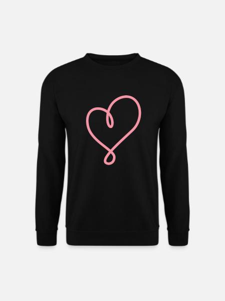 Pink Heart - Unisex Sweatshirt - black