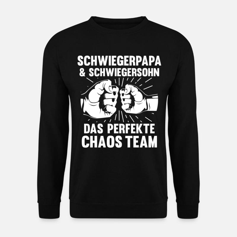 Schwiegerpapa und Schwiegersohn - Unisex Pullover - Schwarz