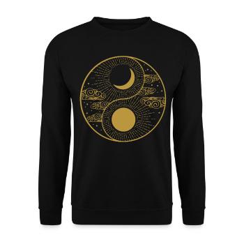 Qigong Qi Gong Tai Chi Chigong - Unisex Pullover - Schwarz - Vorne - Alina (178cm) & Michal (187cm)