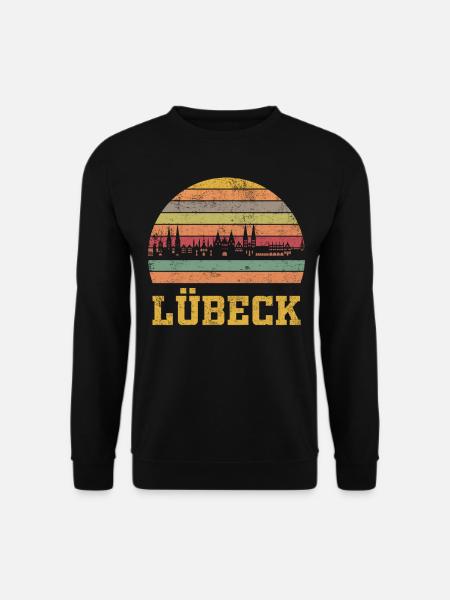 Lübeck Retro - Unisex Pullover - Schwarz