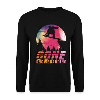 Freestyle Snowboarder Snowboard Gone Snowboarding - Unisex Pullover - Schwarz - Vorne - Alina (178cm) & Michal (187cm)