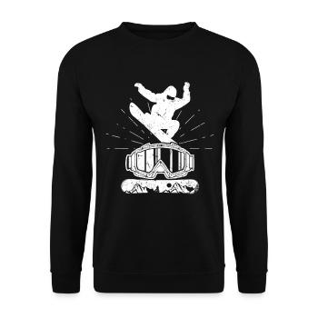 Wintersport Snowboarding Freestyle Snowboarder - Unisex Pullover - Schwarz - Vorne - Alina (178cm) & Michal (187cm)