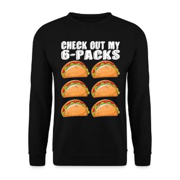 Tacos Taco Mexikanisch Fast Food Geschenk - Unisex Pullover - Schwarz - Vorne - Alina (178cm) & Michal (187cm)