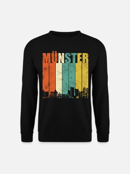 Münster | Retro Vintage Style - Unisex Pullover - Schwarz