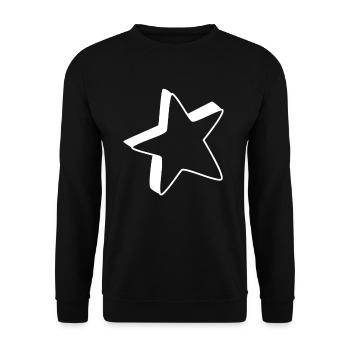 Étoile blanche - Sweat-shirt Unisexe - noir - Devant - Alina (178cm) & Michal (187cm)