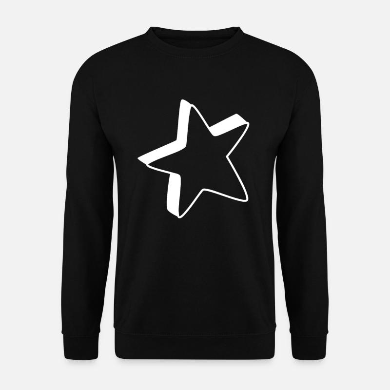 Étoile blanche - Sweat-shirt Unisexe - noir