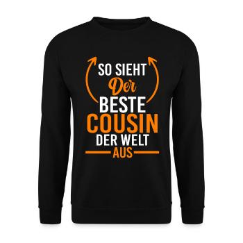 Bester Cousin der Welt - Unisex Pullover - Schwarz - Vorne - Alina (178cm) & Michal (187cm)