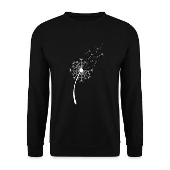 Pusteblume Knäuelgras Blanc - Sweat-shirt Unisexe - noir - Devant - Alina (178cm) & Michal (187cm)