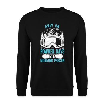 Snowboarding Snowboard Vintage Ski - Sweat-shirt Unisexe - noir - Devant - Alina (178cm) & Michal (187cm)