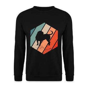 Colorbull Vintage Continental Bulldog Retro Dogs - Unisex Sweatshirt - black - Front - Alina (178cm) & Michal (187cm)