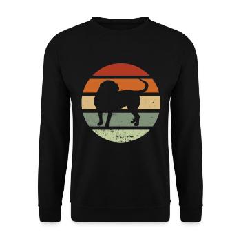 Continental Bulldog Retro Colorbull Dog Vintage - Unisex Sweatshirt - black - Front - Alina (178cm) & Michal (187cm)
