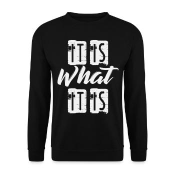 C’est ce que c’est - Sweat-shirt Unisexe - noir - Devant - Alina (178cm) & Michal (187cm)