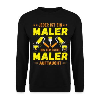 Maler und Lackierer Malermeister - Unisex Pullover - Schwarz - Vorne - Alina (178cm) & Michal (187cm)