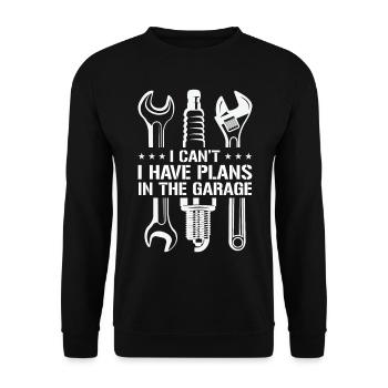 Car Mechanic Workshop Car Mechanic Screwdriver - Unisex Sweatshirt - black - Front - Alina (178cm) & Michal (187cm)
