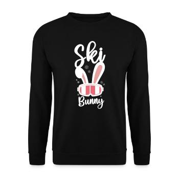 Ski Skiing Ski - Unisex Sweatshirt - black - Front - Alina (178cm) & Michal (187cm)