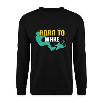 Wakeboard Né pour Wakeboarder Wakeboarding - Sweat-shirt Unisexe - noir - Devant - Alina (178cm) & Michal (187cm)
