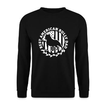 American Bully Pitbull Bulldog Gift - Unisex Sweatshirt - black - Front - Alina (178cm) & Michal (187cm)
