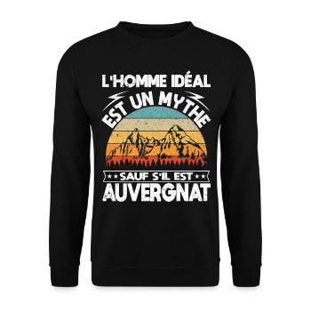 Auvergnat Auvergne - Sweat-shirt Unisexe - noir - Devant - Alina (178cm) & Michal (187cm)