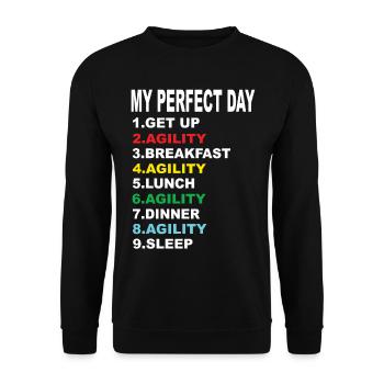 My Perfect Day Agility - Unisex Sweatshirt - black - Front - Alina (178cm) & Michal (187cm)