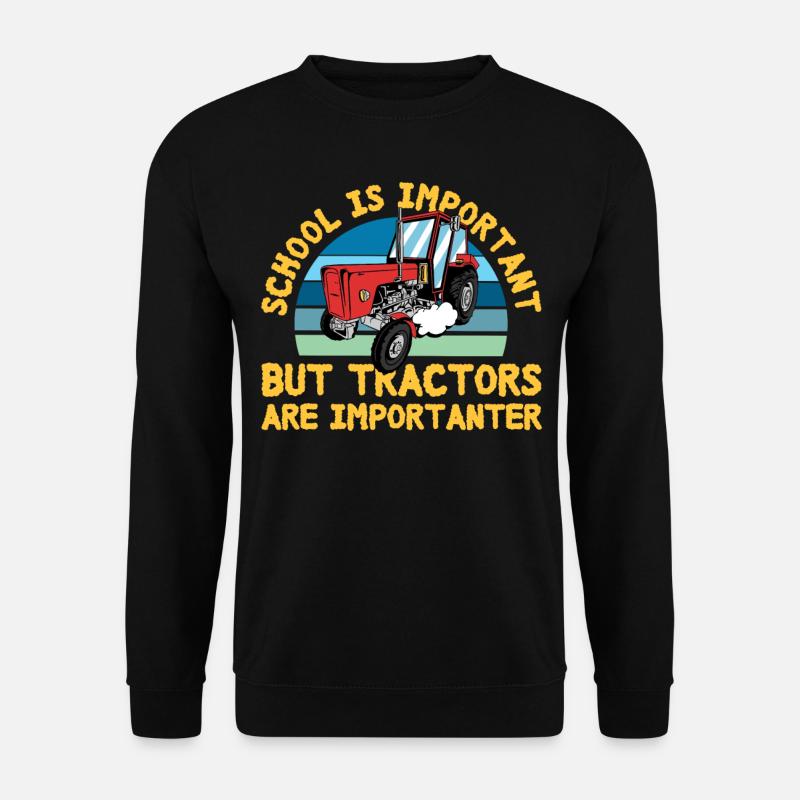 Easily Distracted By Tractors for Boy or Toddler - Unisex Sweatshirt - black