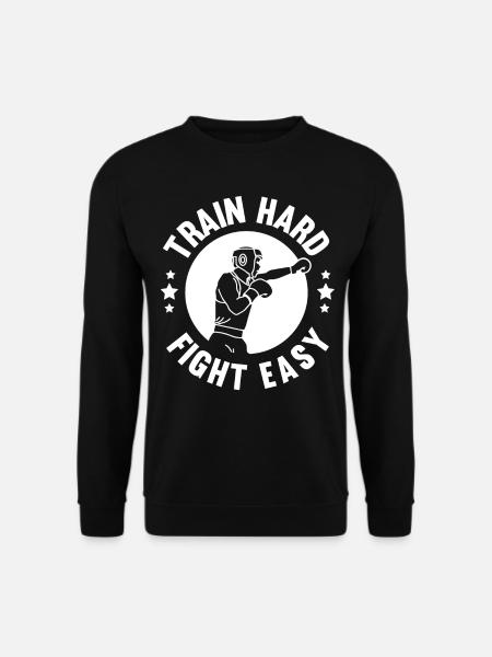 Train Hard Fight Easy Boxen - Unisex Pullover - Schwarz