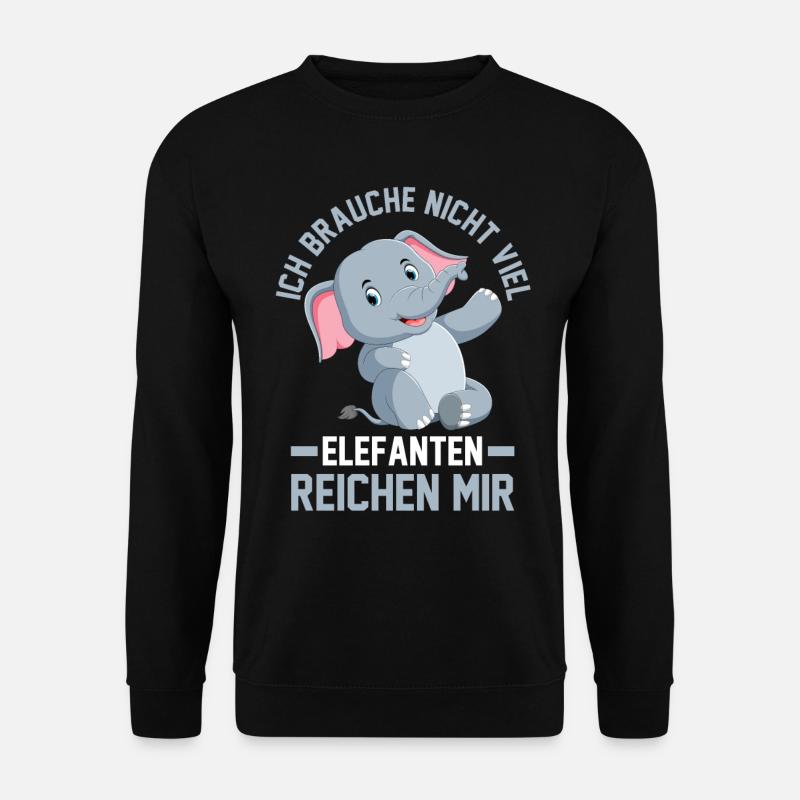 Elefant Zoo Elefanten - Unisex Pullover - Schwarz
