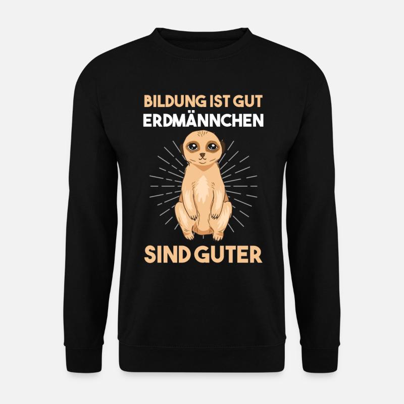 Lehrer Schule Schüler Erdmännchen Erdmännchen - Unisex Pullover - Schwarz