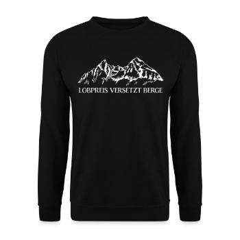 Glaube Jesus Gott Lobpreis Gottesdienst - Unisex Pullover - Schwarz - Vorne - Alina (178cm) & Michal (187cm)