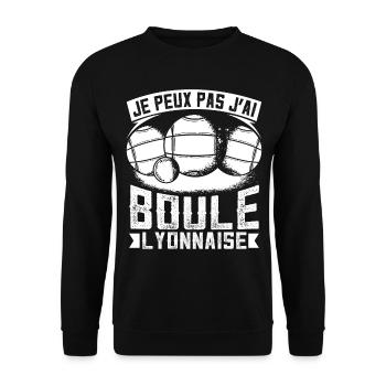 boule lyonnaise cadeaux Joueur De Boule Lyonnaise - Sweat-shirt Unisexe - noir - Devant - Alina (178cm) & Michal (187cm)