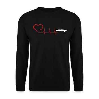Heartbeat For Limousine - Unisex Pullover - Schwarz - Vorne - Alina (178cm) & Michal (187cm)