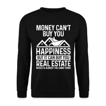 Real Estate Agent Real Estate License Test - Unisex Sweatshirt - black - Front - Alina (178cm) & Michal (187cm)