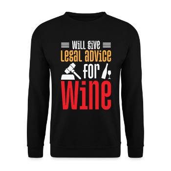 Lawyer Lawyer Law Justice Gift - Unisex Sweatshirt - black - Front - Alina (178cm) & Michal (187cm)