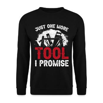 Menuisier Outils de menuiserie Vintage - Sweat-shirt Unisexe - noir - Devant - Alina (178cm) & Michal (187cm)