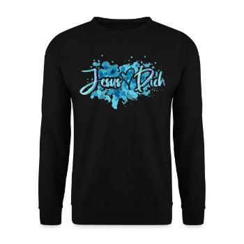 Jesus Liebt Dich Gott Glaube Christ - Unisex Pullover - Schwarz - Vorne - Alina (178cm) & Michal (187cm)